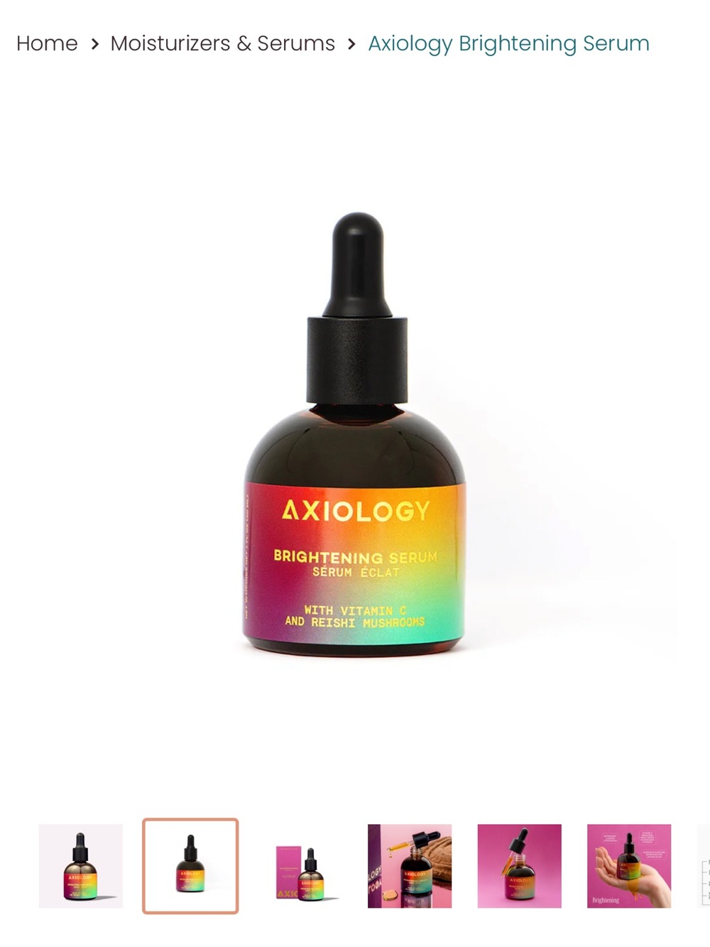 AXIOLOGY Brightening Serum — with vitamin C and Reishi mushrooms - Picture 5 of 8